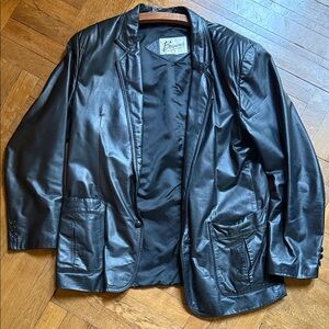 Black Leather Men's Jacket